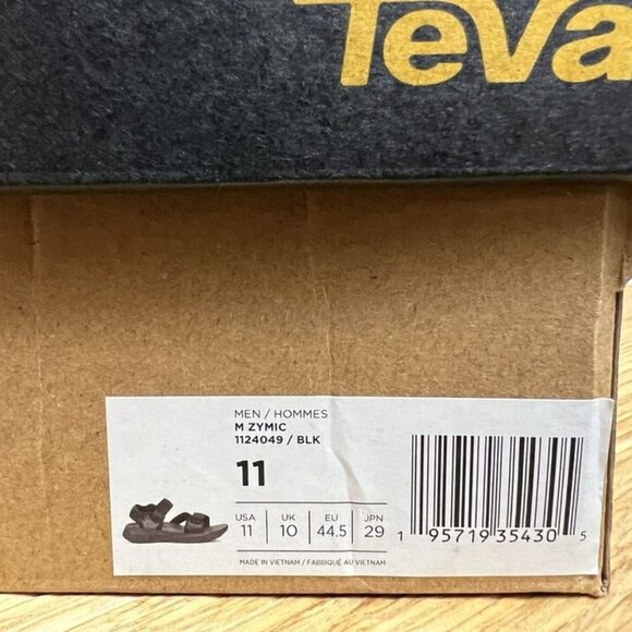 Teva Mens Zymic Sandal Black Size 11 M